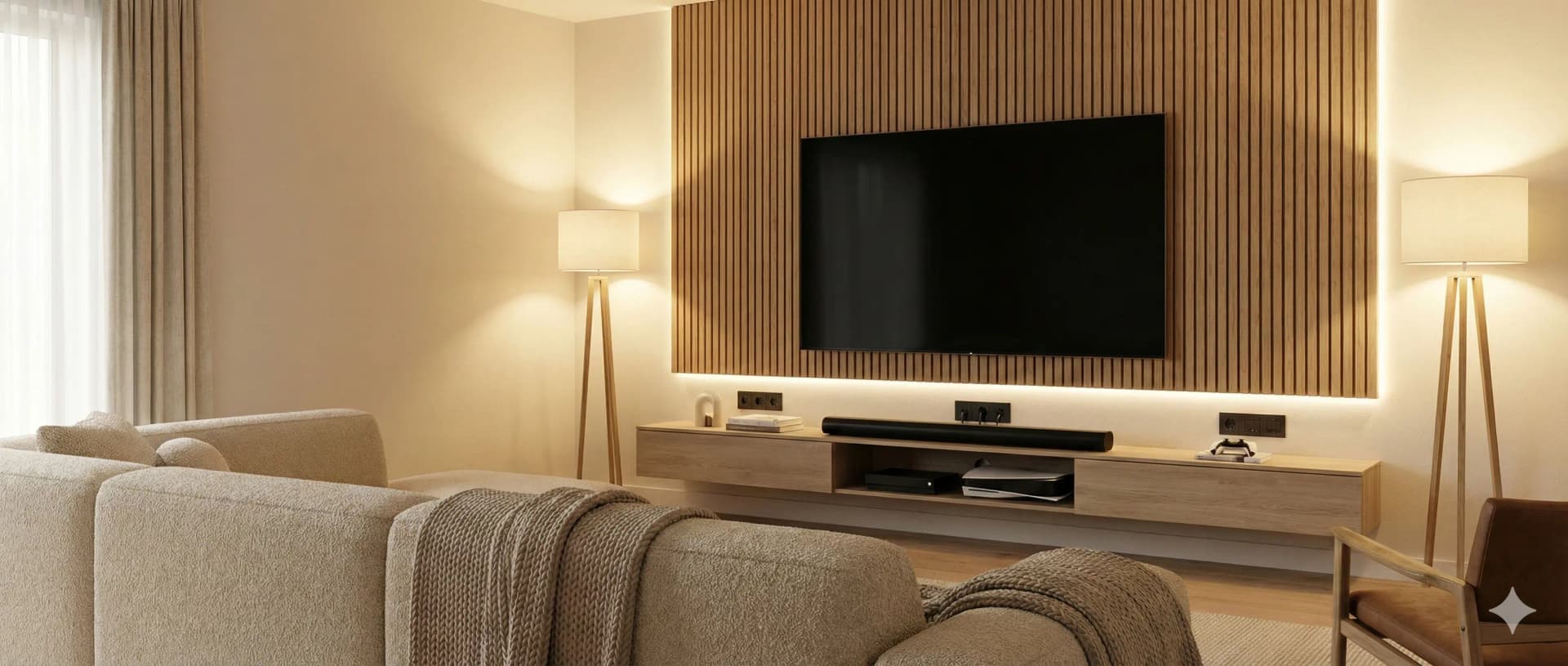 Ile gniazdek w salonie? Projekt elektryki w pokoju dziennym