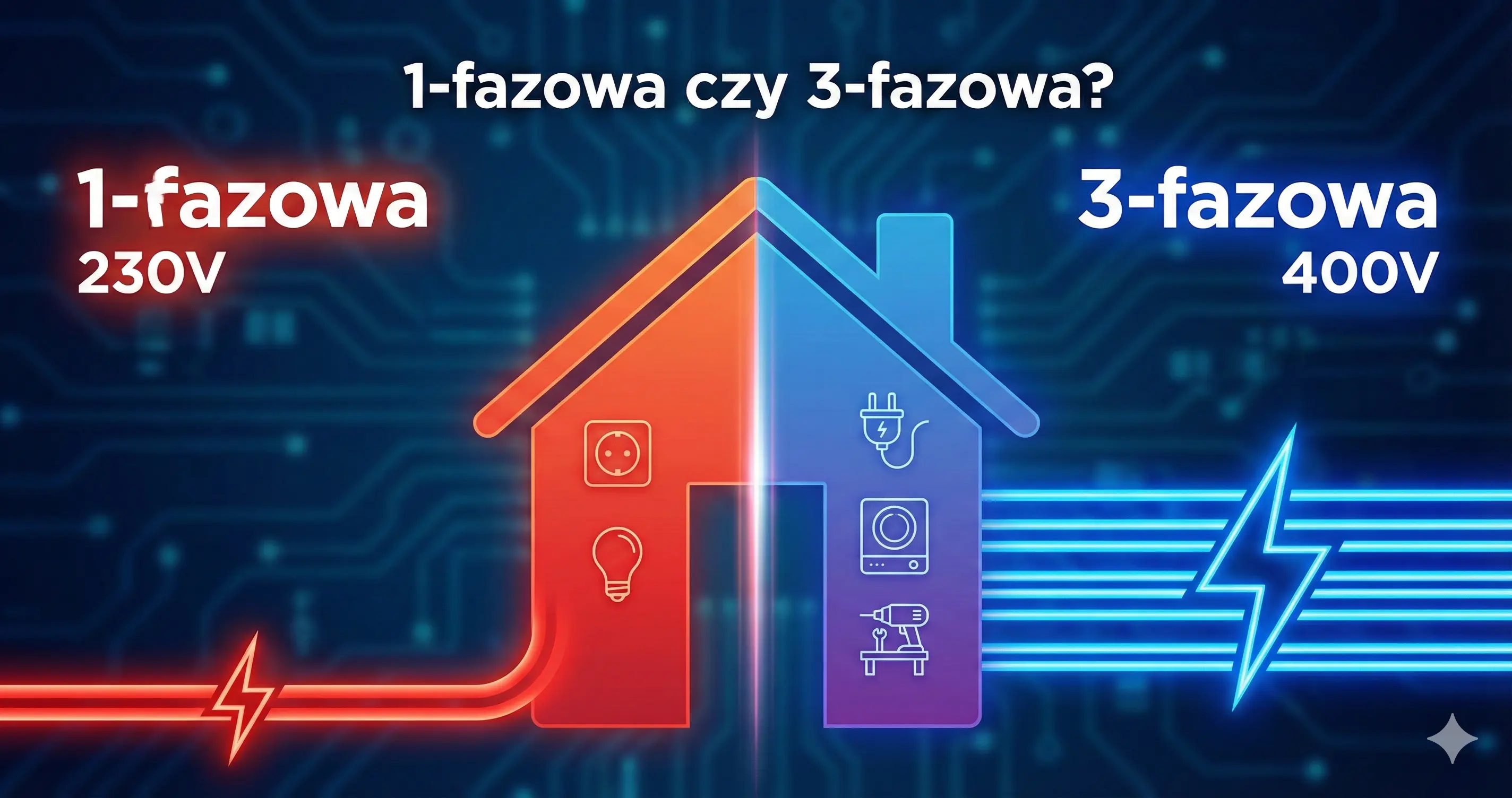 Instalacja 1-fazowa czy 3-fazowa? Co wybrać do domu?